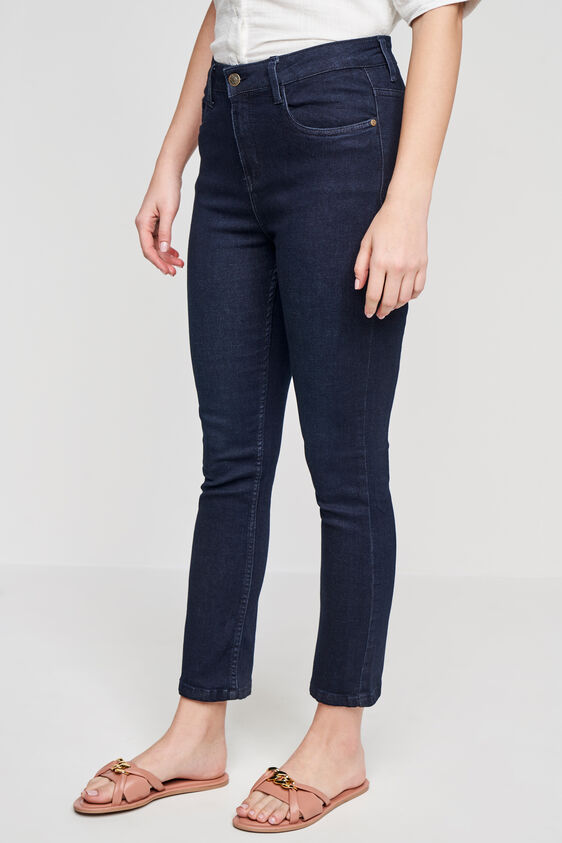 Indigo Solid Casual Bottom, Indigo, image 3